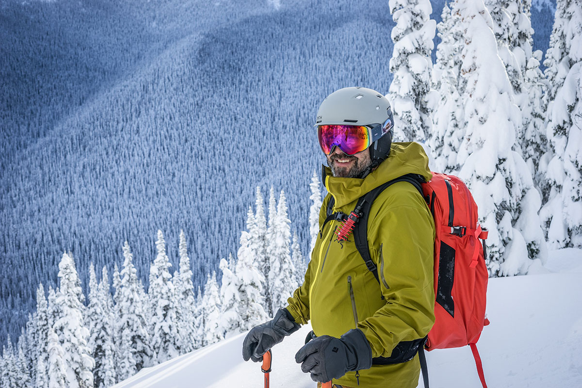Smith Quantum MIPS helmet (smiling in the backcountry)